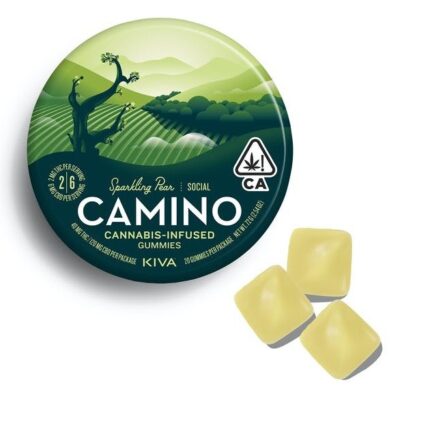 Camino sparkling pear CBD social gummies cannabis edibles