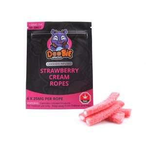 Doobie Snacks – Strawberry Cream Ropes 150mg THC EU