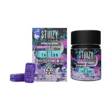 Midnight Berry 2:1 THC CBN gummies premium cannabis edibles