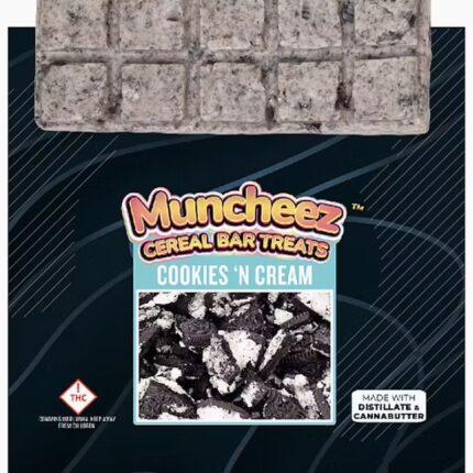 MUNCHEEZ cookies n cream cereal bar 100mg THC cannabis edible