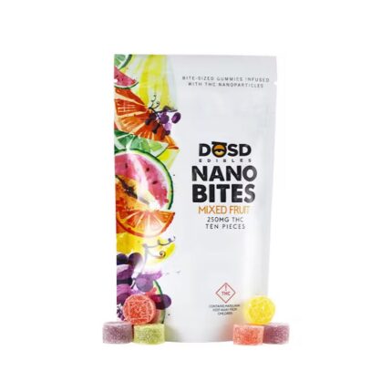 Nano bites mixed fruit 250mg THC cannabis edibles
