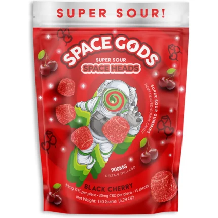 Space gods super sour space heads 900mg cannabis edibles