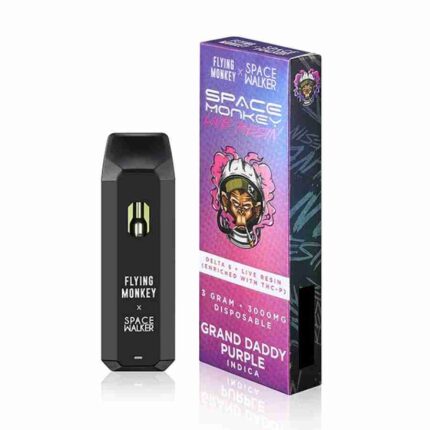 Space Monkey Grand Daddy Purple Live Resin Delta 8 + THCP Disposable