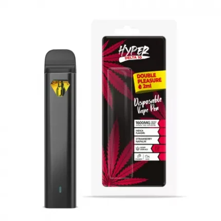 Strawberry Napalm - Indica - 2ml - Hyper 1600mg D10, D8 Vape Pen