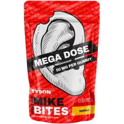 Tyson 2.0 Mike Bites Mega Dose 1000mg Delta 8 Gummies